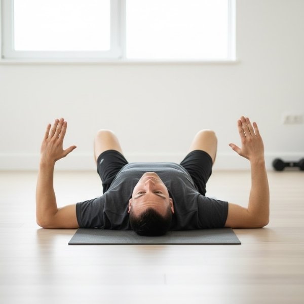 Men Performing Chest Opener Without a Foam Roller